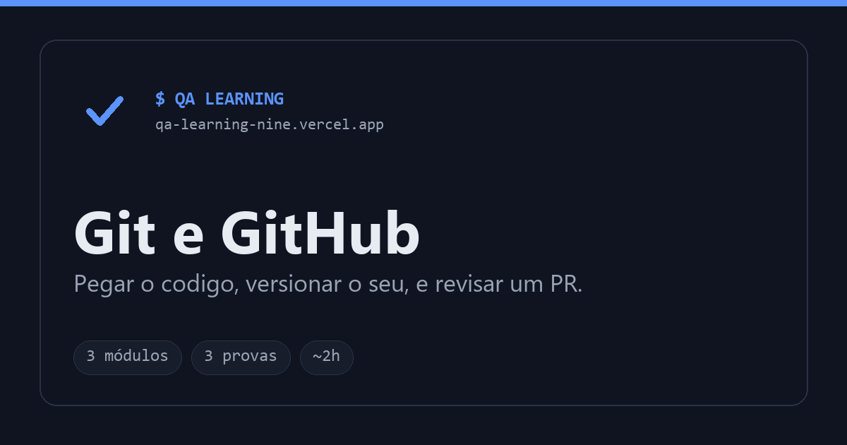 Trilha Git e GitHub para QA